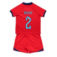 Koszulka piłkarska Anglia Kyle Walker #2 Strój wyjazdowy dla dzieci MŚ 2022 tanio Krótki Rękaw (+ Krótkie spodenki)